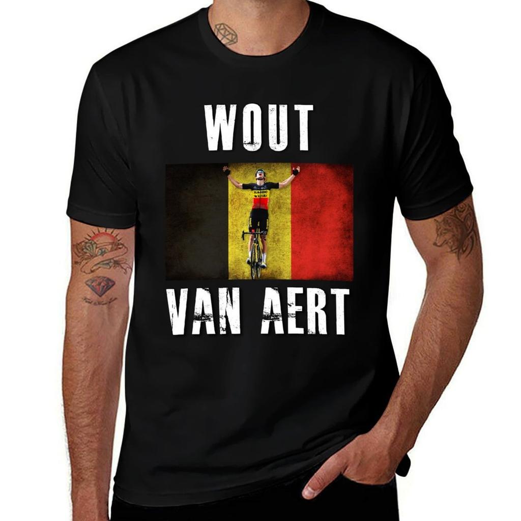 Wout Van Aert Tshirt Casual Breathable Short Sleeve Top