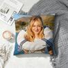 S-Sabrina C-Carpenter Short n Sweet  Square Double-Sided Printed Pillow Case Sofa Cushion Cover Bedroom Bedside Decor