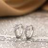 New Trendy CZ Zircon Cross Huggie Hoop Earrings for Women Mini Tiny Circle Hoops Cartilage Ear Buckle Piercing Zircon