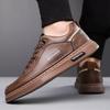 Men's shoes new spring sports board shoes trendy versatile casual leather shoes breathable soft sole white shoes men