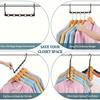 10pcs Multifunctional Non-slip Windproof Hanger Creative Five-hole Magic Hanger Wardrobe Rotary Drying Rack Storage Rack