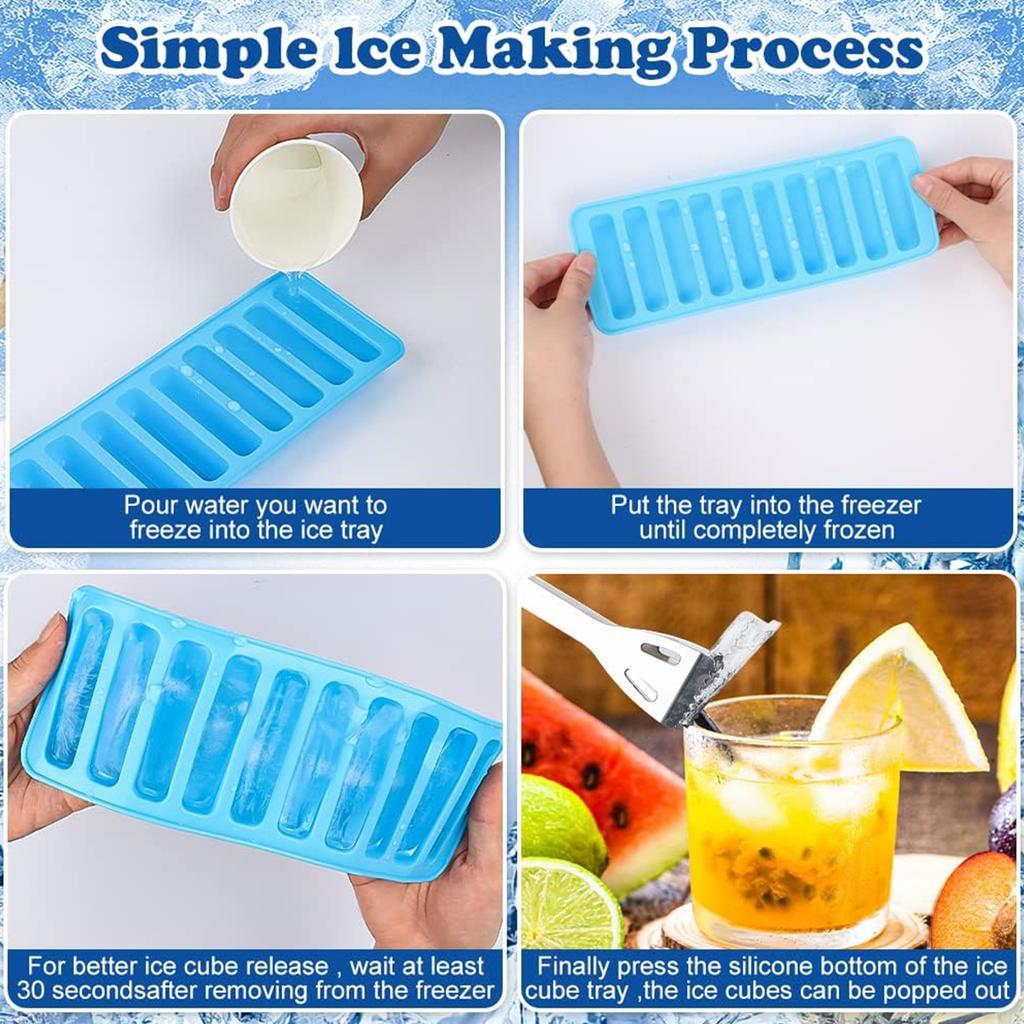 Finger Shaped Silicone Molds, 10-Cavities Rectangle Chocolate Bar Mold for Croquette, Dog Treats, Crayons, Ice Cubes