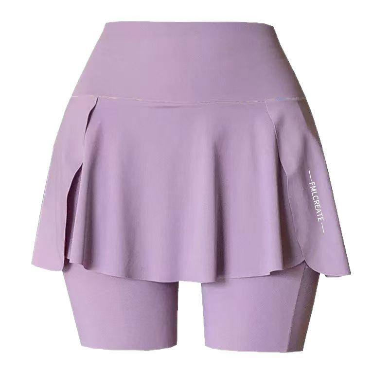 Damen Übergröße Zweiteiliger Rock mit Shorts und Taschen - Sommer Rad- & Yoga-Bekleidung