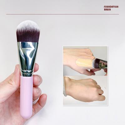 Flat Head Tongue-Shaped Foundation Brush Quick Base Makeup Brush Seamless Contour Brush Makeup Brush Cosmetic Beauty Tool Makeup Brush