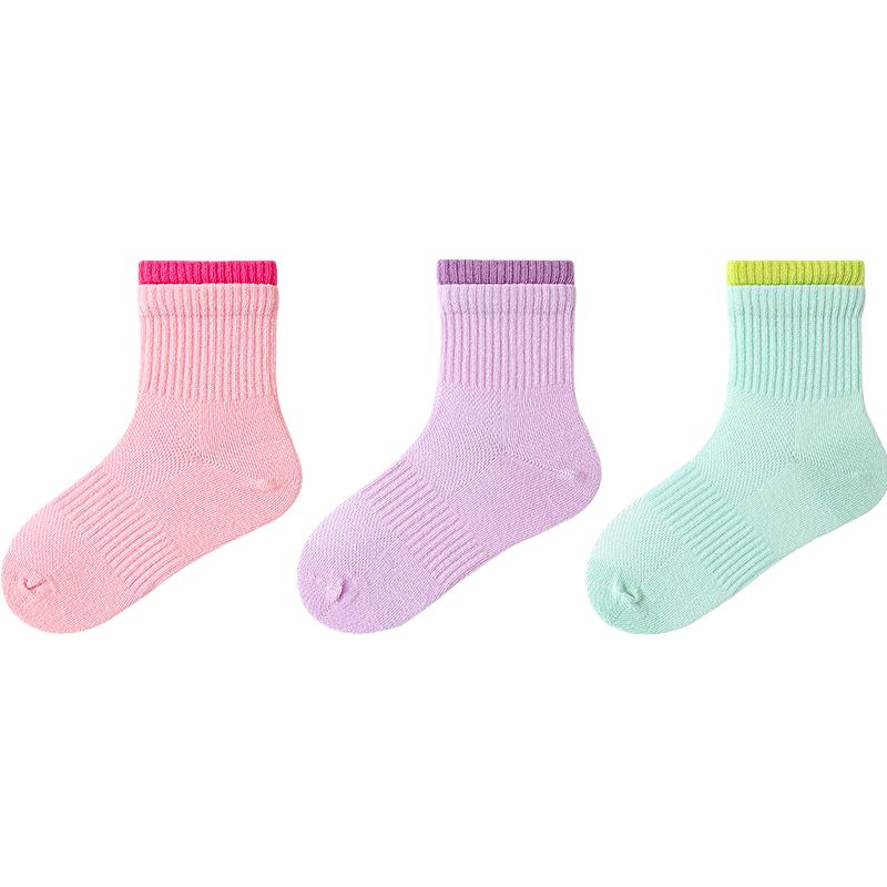 Mini Balabala Kids  3-Pair Soft Breathable Cotton Socks 160