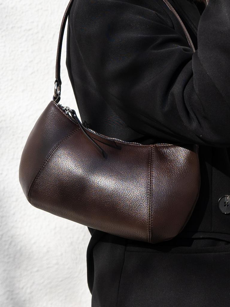Genuine Leather Women's Crossbody Bag Lightweight Small Shoulder Handbag Portable Commuter Phe Purse for Daily Travel