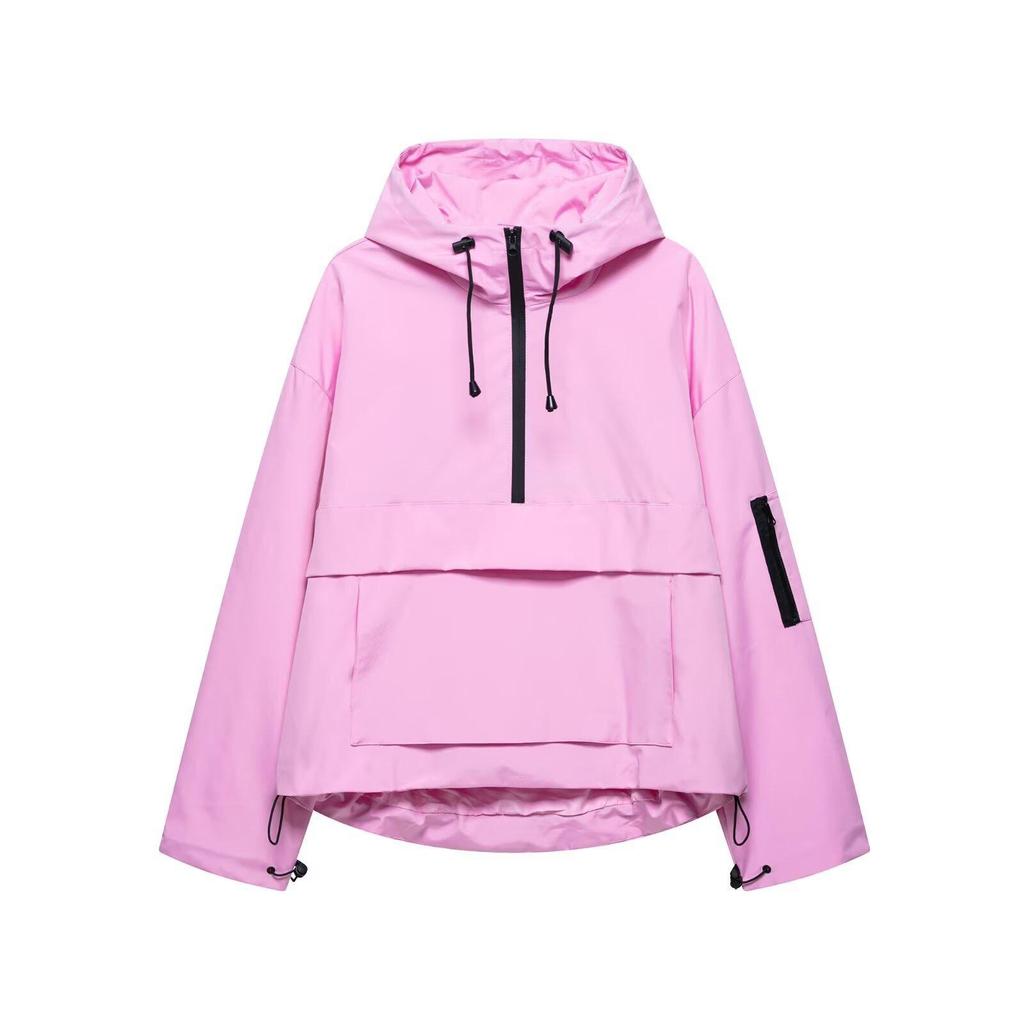 Women's Half-Zip Hooded Sweatshirt In 5 Colors