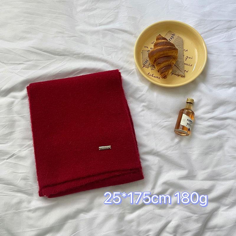 Festive Collection: Red Scarves & Imitation Cashmere Shawls - Cozy Winter Gifts & Soft Neck Warmers