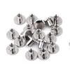 20Pcs Set Durable Brass Threaded Flat Head Nut Nail Rivets Screws Leather Craft Repair Supplies