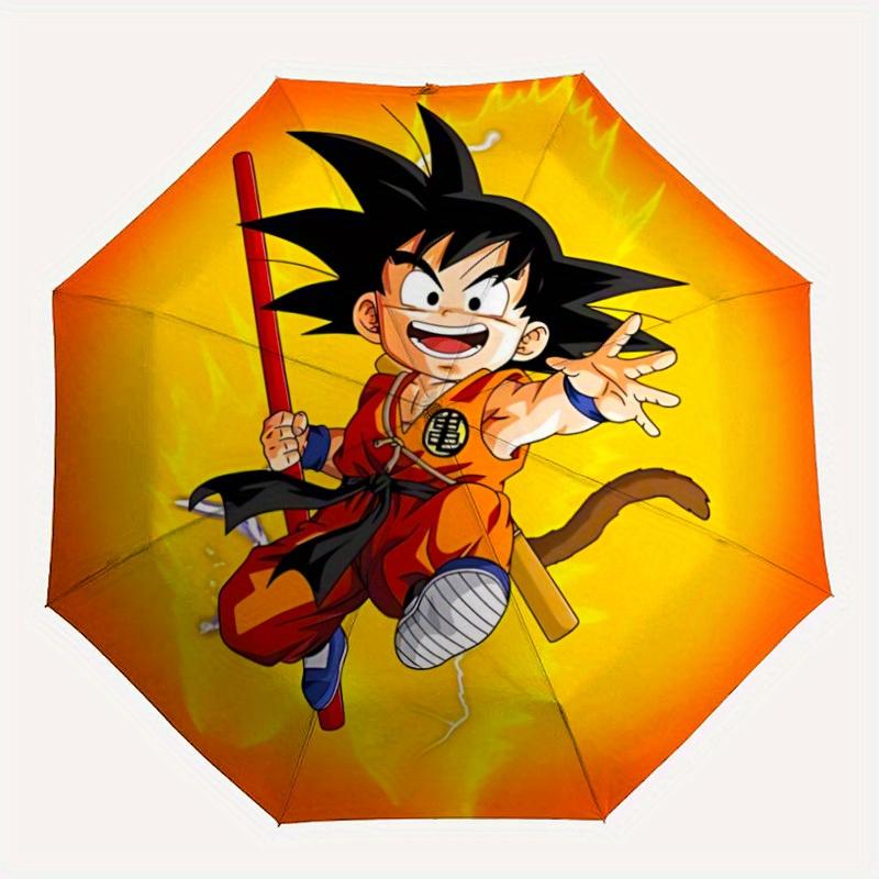 

1pc Goku, Dragon Ball Automatic Folding Umbrella, Portable Collapsible Design, 8-Rib Iron Frame, , All-Season Casual Outdoor Accessory for Christmas B