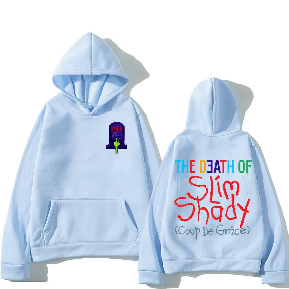 Rapper Eminem Fuel Hoodies Death of Slim Shady Sweatshirts Vintage Aesthetic Pullovers New Fashion Women Men Casual Hoodie