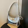 Urban Minimalist Pu Underarm Bag With Spliced Design For Daily Use