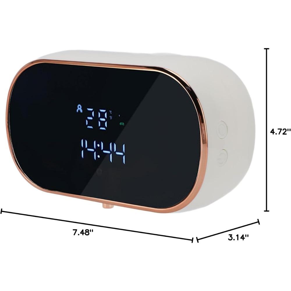 Automatic foaming 350ml wall-mounted USB rechargeable contactless hand sanitizer with adhesive.