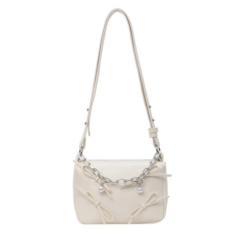 2024 New Butterfly Bow Bag Women Fashion High-end Shoulder Bag Urban Simple Style Pu Crossbody Bag