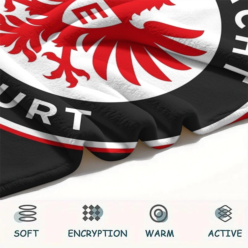 1pz Coperta in Flanella con Nome Personalizzato e Motivo Eintracht Frankfurt Adatta a Tutte le Stagioni per Arredamento Casa Calore e Comfort Regali Regalo per le Feste_xia