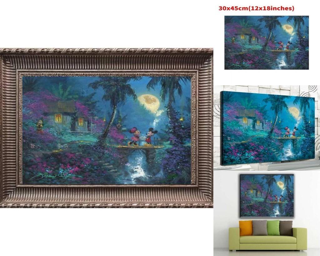 Meerjungfrauen-Prinzessin Leinwand-Wandkunst Modernes Märchen Schlafzimmer Kinderzimmer Dekorative Malerei Kernmaterial