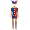 Zawaland Pomni Cosplay Costumes for Women Bodysuits 3D Print Festival Party Halloween Role Play Movie Digital Circus Clown Dress