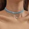 Korean Velvet Ribbon Star Clavicle Choker - Women’s Fashion Accessory