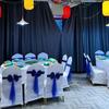 1PC Elastic Party Multiple Colors Ornament Polyester Decorative Chair Back Flower Wedding Decoration Mesh Romantic Accessories