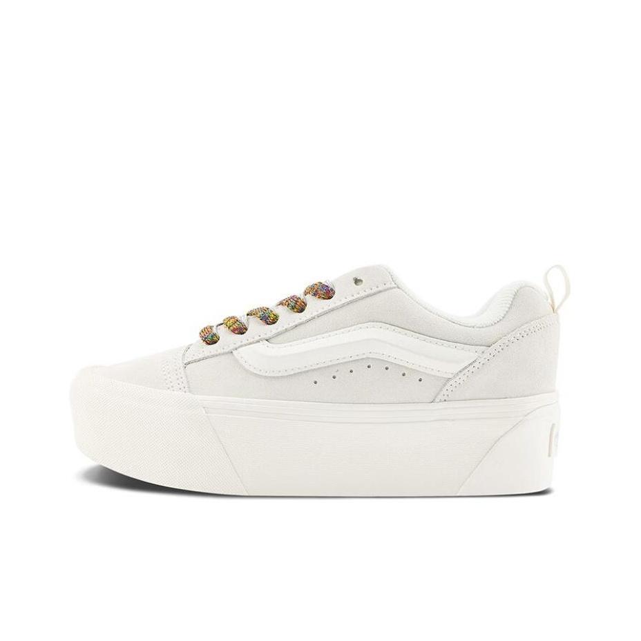 New Vans Knu Stack White Multi Color Laces Women's VN000CRS448