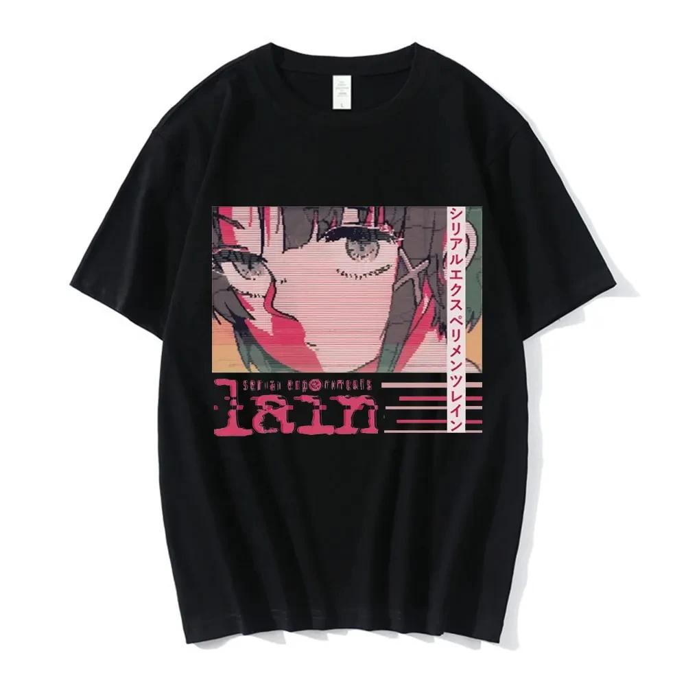 Anime Series Experimental Lying Pattern Printed T-shirt for Men Iwakura Manga Sci-fi 100% Cotton Short-sleeved T-shirt Top