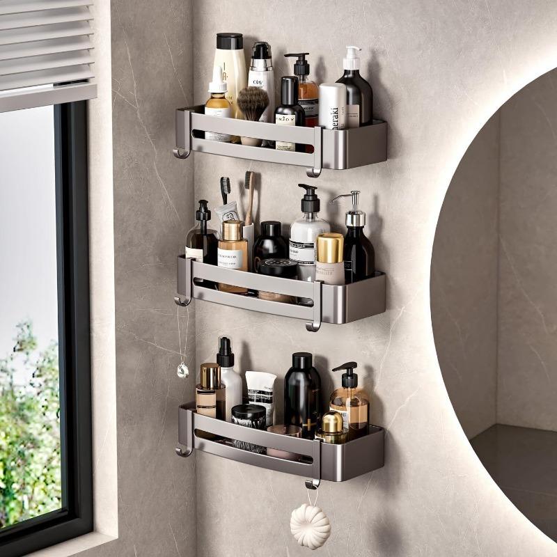 Bathroom Storage Holder Shelf Shower Organizer Rack Wall Mounted Storage Rack US