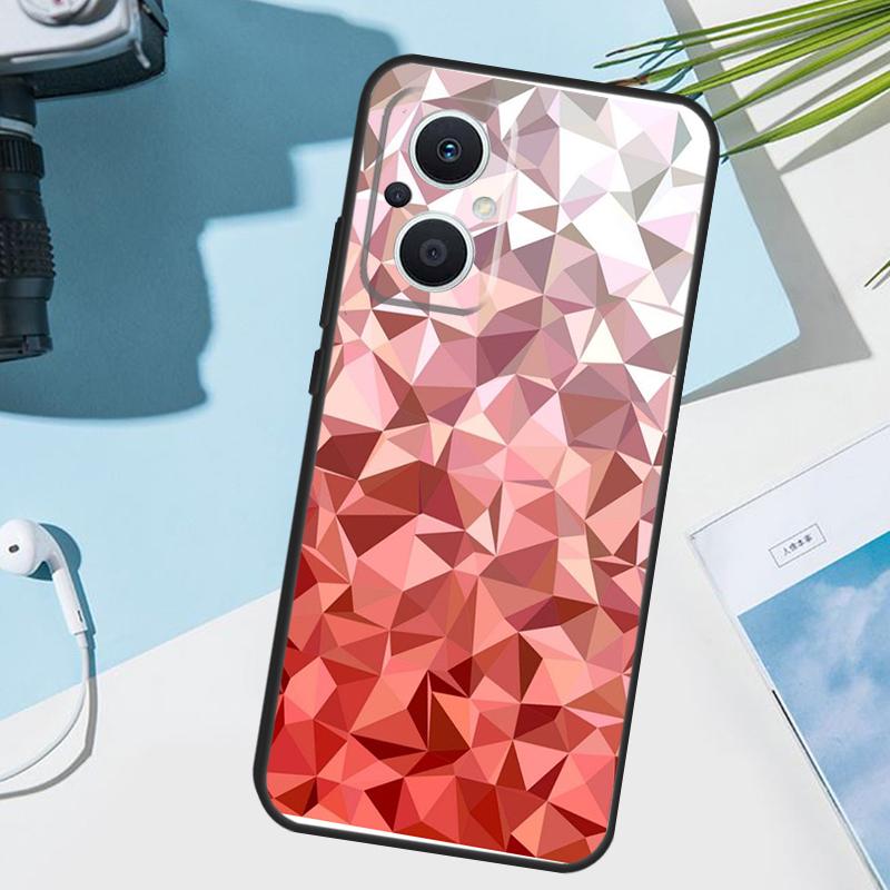 Geometric Abstract Crystal Cover For OPPO Reno 14 Pro 10 11 12 13 14F 13F 12F 11F 7 8 Lite OPPO Find X9 X6 X5 X8 Pro Case