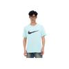 Nike Solid Color Large Logo Print Crew Neck T-Shirt Men Tops Light-Green BV0628-382