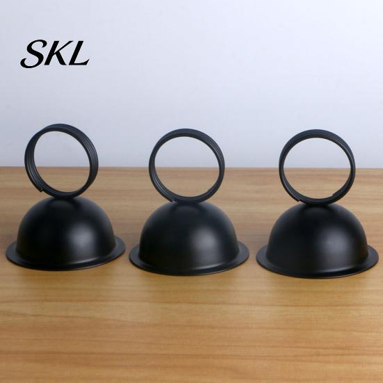 Solid Wood Table Accessory Number Holder, Metal Place Card Foodservice Split-Ring Style Weighted Holder Menu Stand for Photos, Memo, Notes,