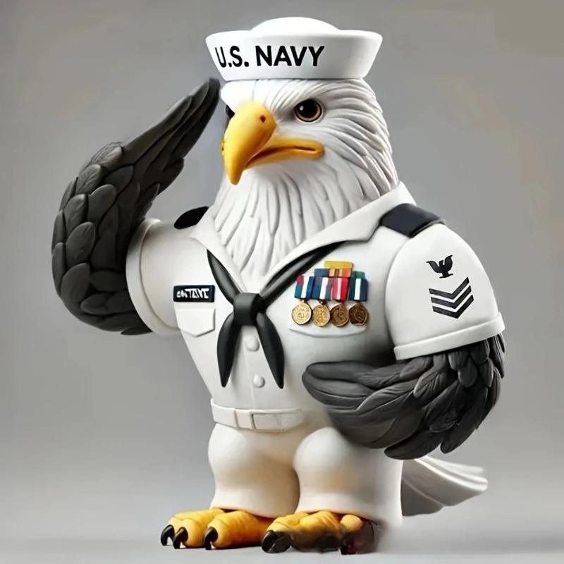 Creative and Novel Resin Decorations. The Halloween Imaginative Creation Series of Eagle, Navy Duck Figurines.