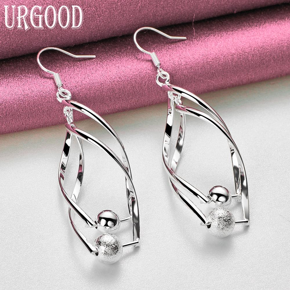 925 Sterling Silver Wedding Jewelry Fashion Pierced Earrings