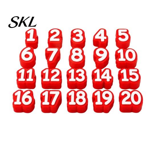 Numbered Pencil Caps for Students 20 Pcs 1-20 Toppers, Reusable Classroom Organization Labels Teacher Supplies Teachers, Tracking Markers Clip