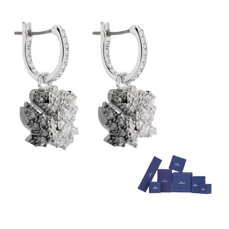 Swarovski Swan drop earrings F-Original brand box