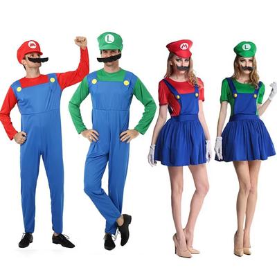 Hra Marios Super Luigi Brothers Uniforma Set Cosplay Kostýmy Vtipný Anime Dospělý Muži Kombinéza Žena Šaty Halloweenský Kostým