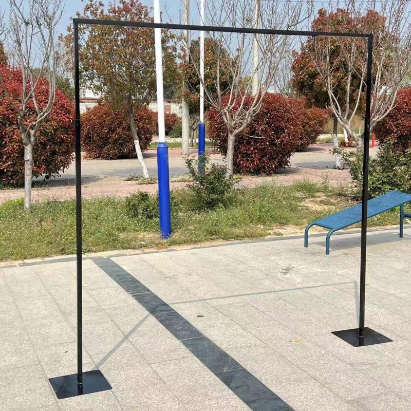 Golden Telescopic Wrought Iron Wedding Arch Stand for Stage Decoration