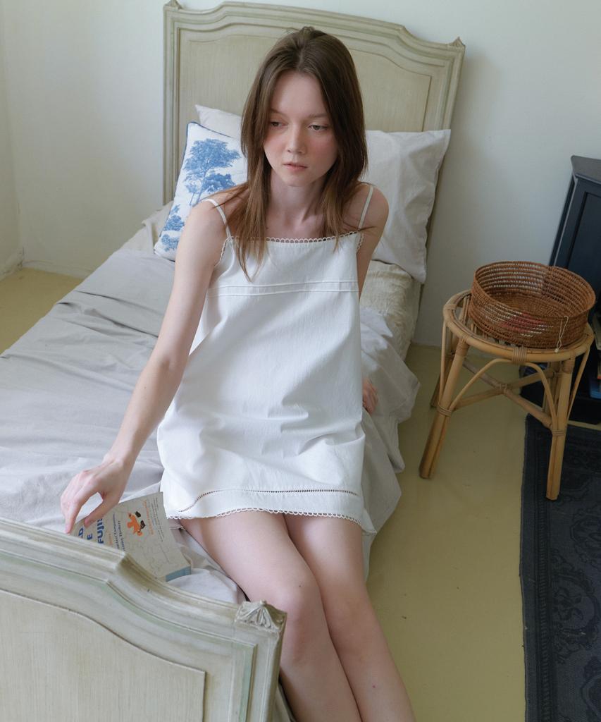 Aente Organic Sleeveless Dress - White