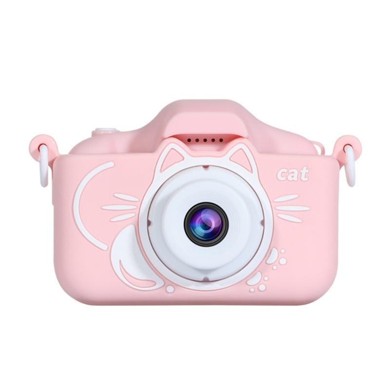 

Kids Camera Toys 2inch Screen Cartoon Kids Digital Camera Mini SLR Camera Cute Toy for Children Birthday Christmas рожевий