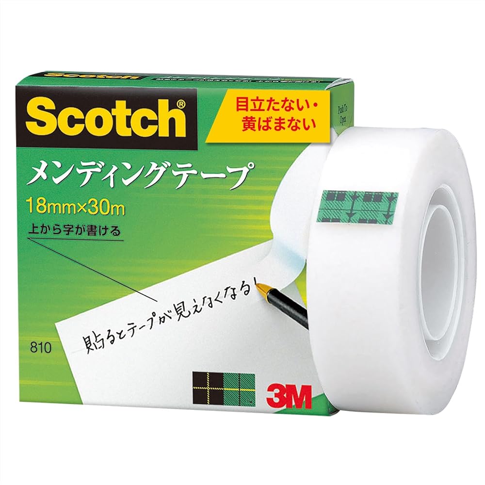 3M Scotch Tape Repair Tape 18mm X 30m Small Roll 810-1-18