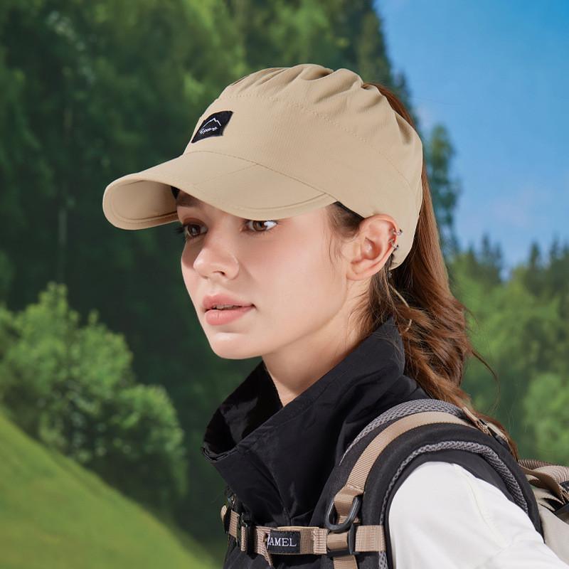 Дышащая открытая летняя бейсболка с коротким козырьком для защиты от солнца Khaki