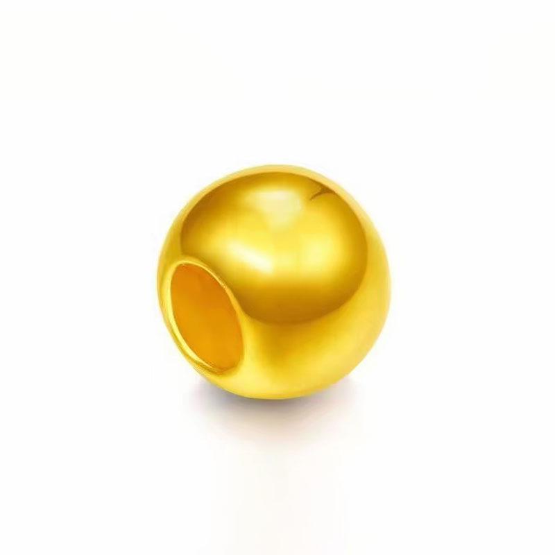 Shuibei 999 Pure Gold Beads - 0.1g Old Craft Round DIY Lucky Bracelet Beads