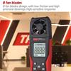 Professional Digital Anemometer Air Velocity Gauge Precision Wind Speed Meter for Wind Speed Temperature Measurement