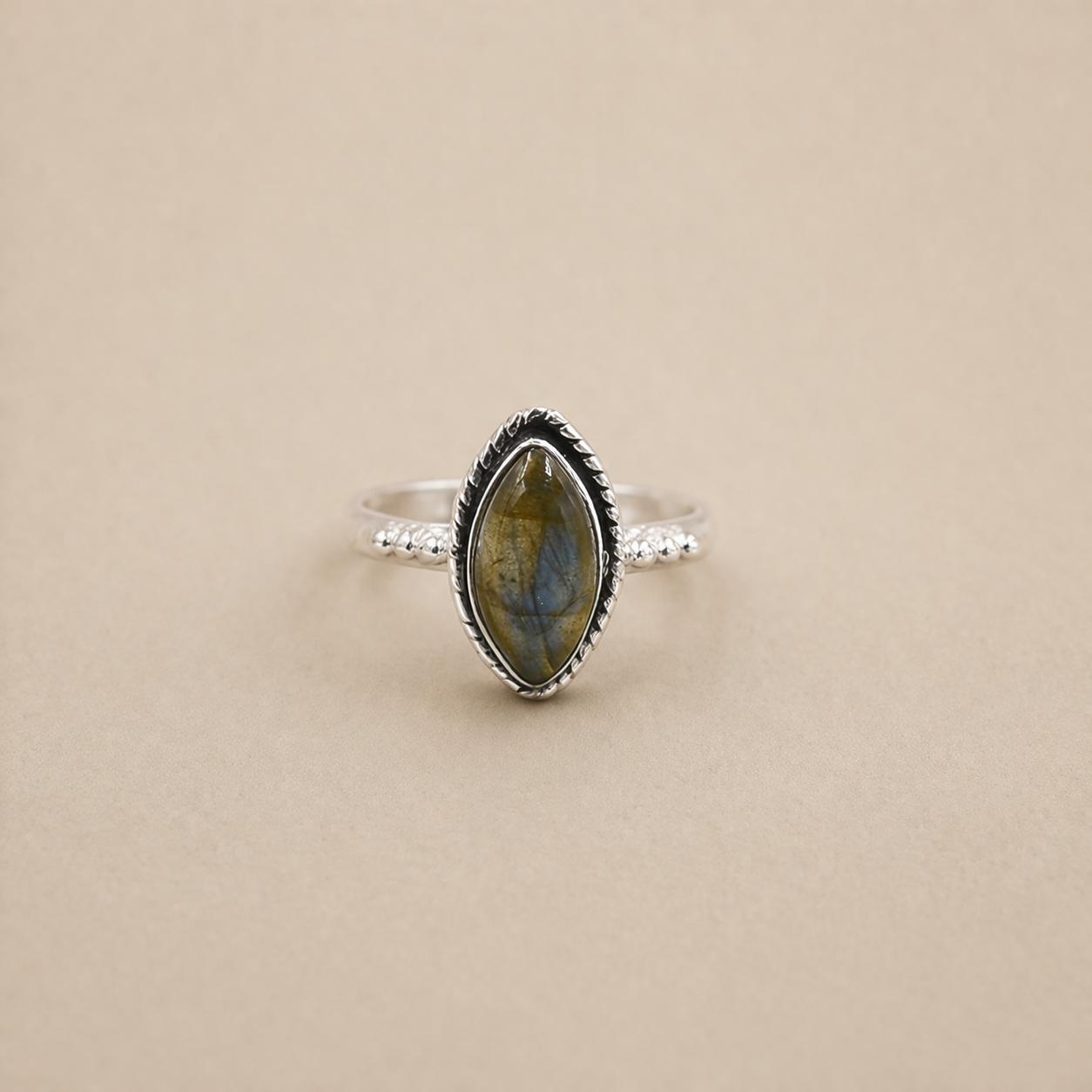 Blue Fire Labradorite Marquise Ring 6x12mm, 925 Sterling Silver Statement Ring, Flashy Gemstone Jewelry 4 серебряный