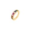 Women's Luxury Colorful Zircon Open Ring - High-End Fashion Design
