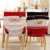 Christmas Chairs Back Covers Set Envelope Bag Design Santa-Claus Snowman Seat Slipcovers For Home