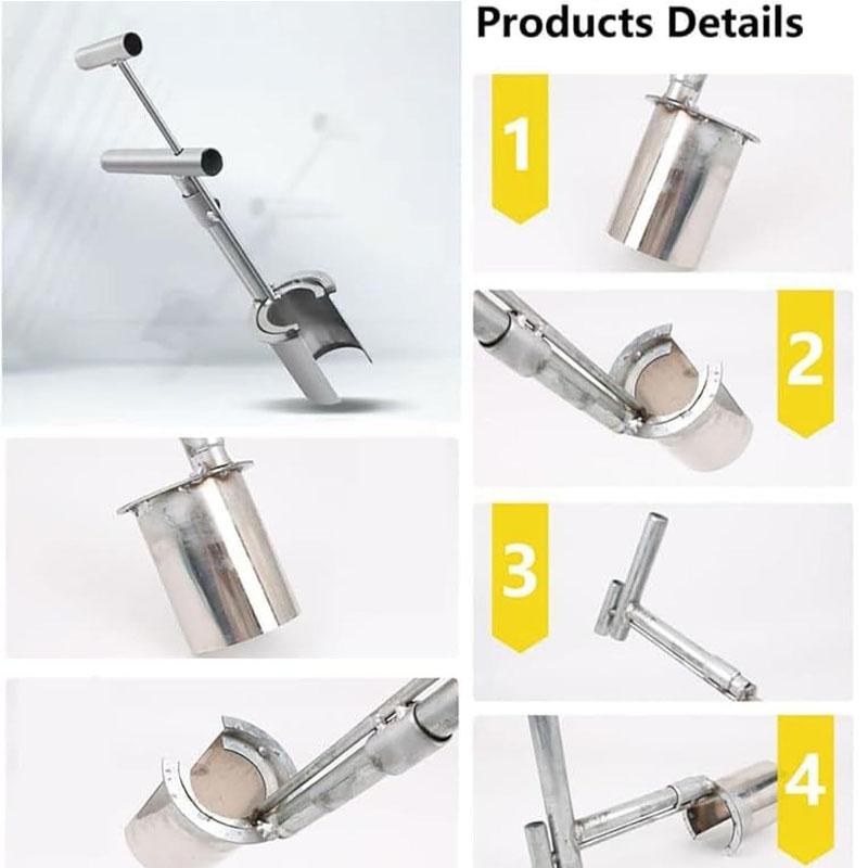 Plant And Fruit Tree Seedling Transplanter Stainless Steel Garden Barrel Transplanter Plant Flowers Diging Seedlings Artifact