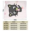 Cute Chococats Blanket Black Cat Super Soft Pattern Plush Throw Blanket For Girls Boys Couch Bed Flannel Bedspread Bed Cover