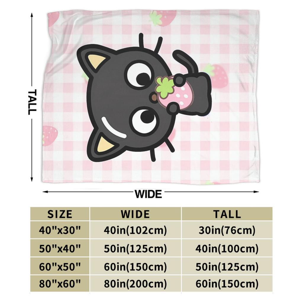 Cute Chococats Blanket Black Cat Super Soft Pattern Plush Throw Blanket For Girls Boys Couch Bed Flannel Bedspread Bed Cover