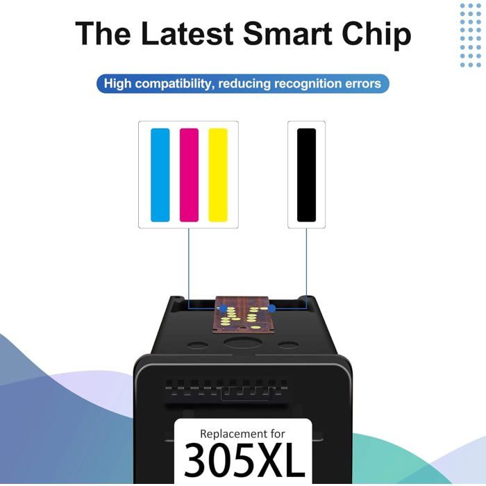 Ink Cartridges 305XL - Pack of 2 - Black - Compatible with HP Deskjet and Envy - Yield 650 Pages