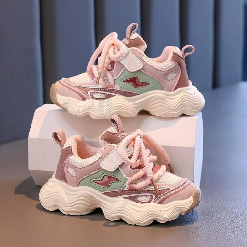 Classmates Children's Sports Shoes Autumn and Winter Girls' Mesh Breathable Thick-soled Dad Shoes Boys' Casual Running Shoes