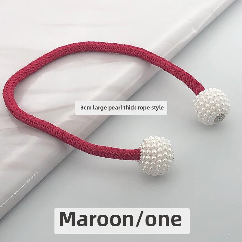 Wholesale Large Thick Rope Pearl Curtain Ties Magnetic TieSimple Tie Rope Decorations Curtain Buckles